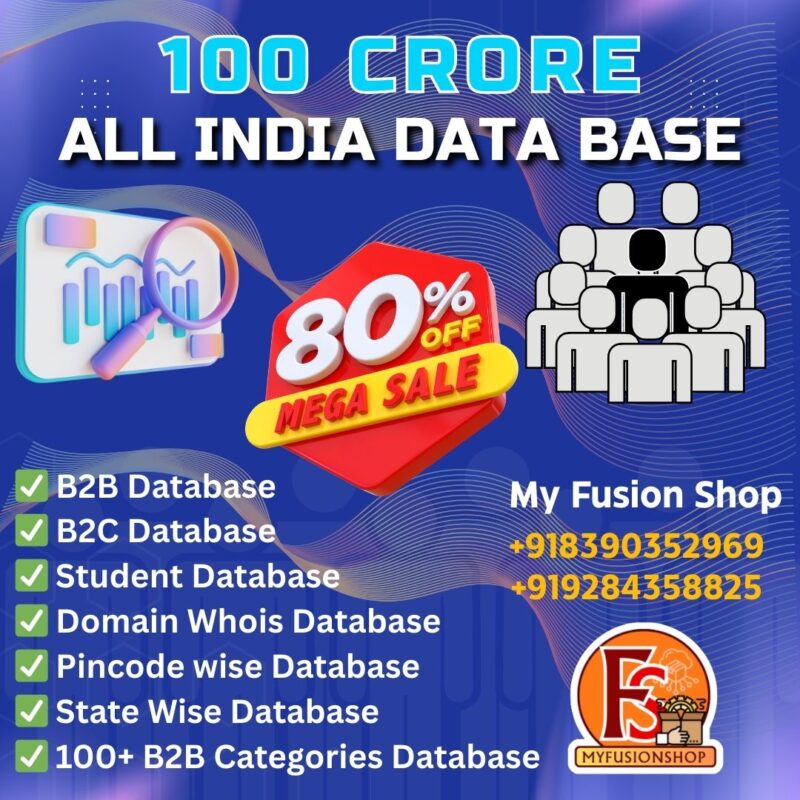 100 CRORE ALL INDIA COMPLETE DATABASE BUNDLE
